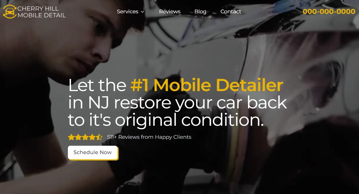 Mobile Car Detailing NJ Website Redesign